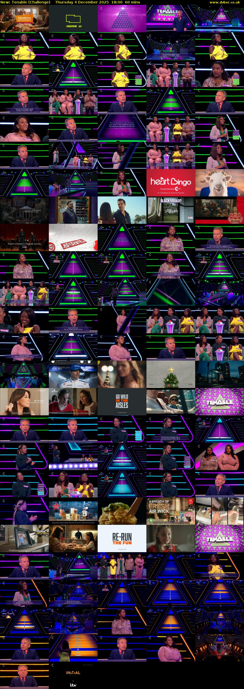 Tenable (Challenge) Thursday 4 December 2025 18:00 - 19:00