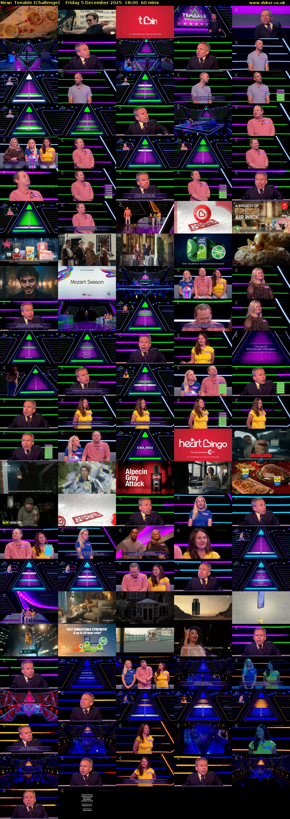 Tenable (Challenge) Friday 5 December 2025 18:00 - 19:00