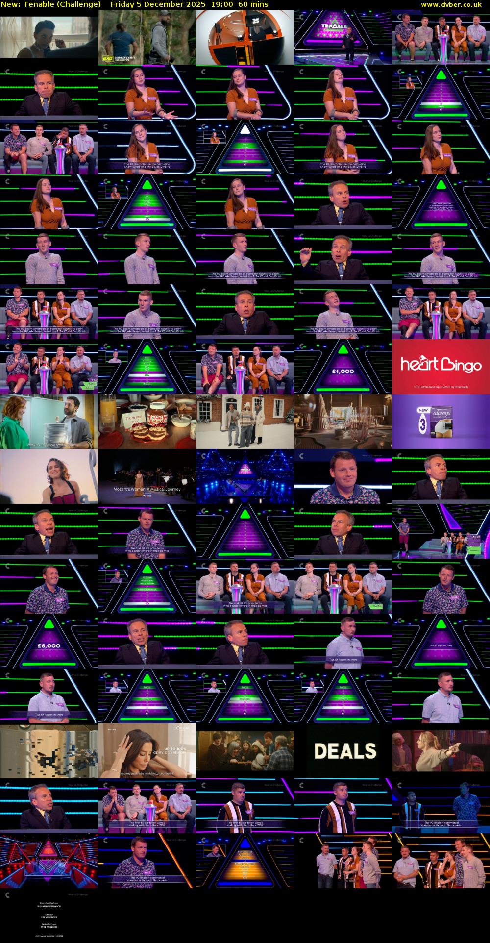 Tenable (Challenge) Friday 5 December 2025 19:00 - 20:00