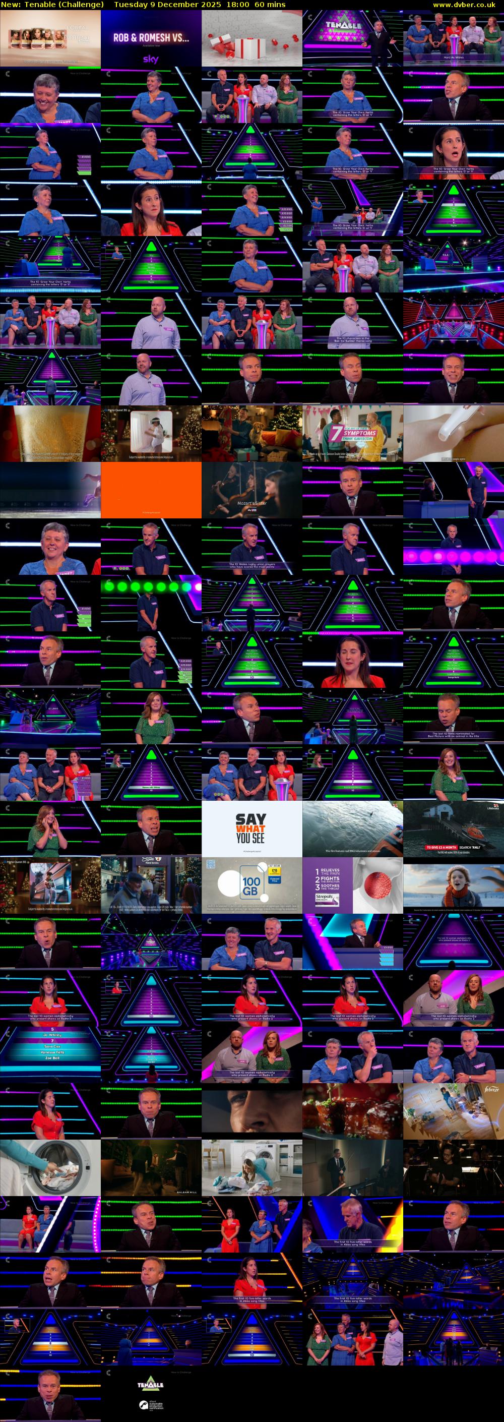 Tenable (Challenge) Tuesday 9 December 2025 18:00 - 19:00