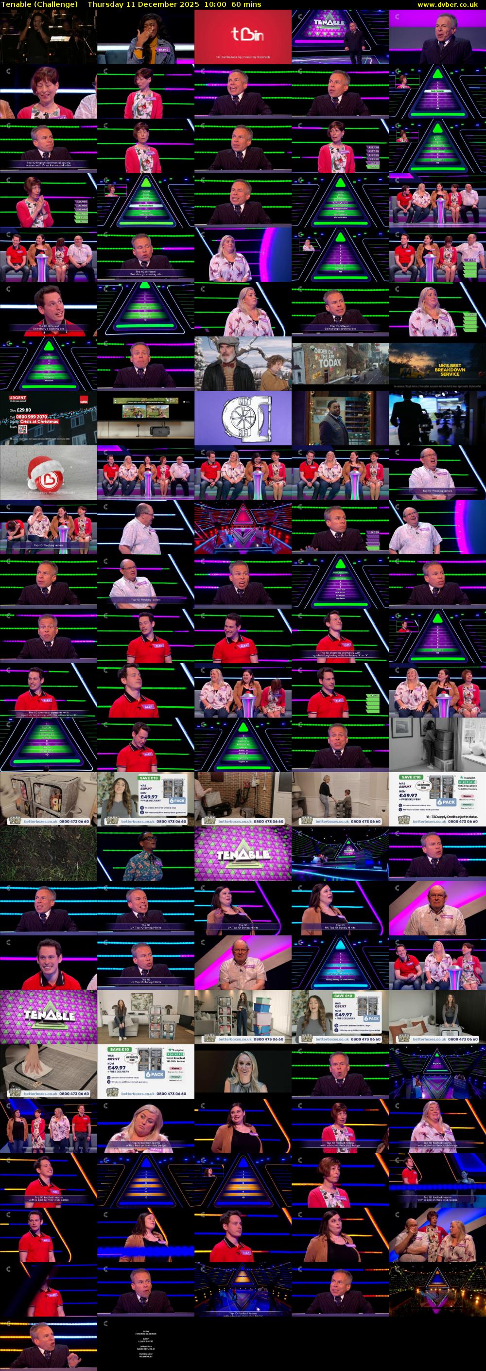 Tenable (Challenge) Thursday 11 December 2025 10:00 - 11:00