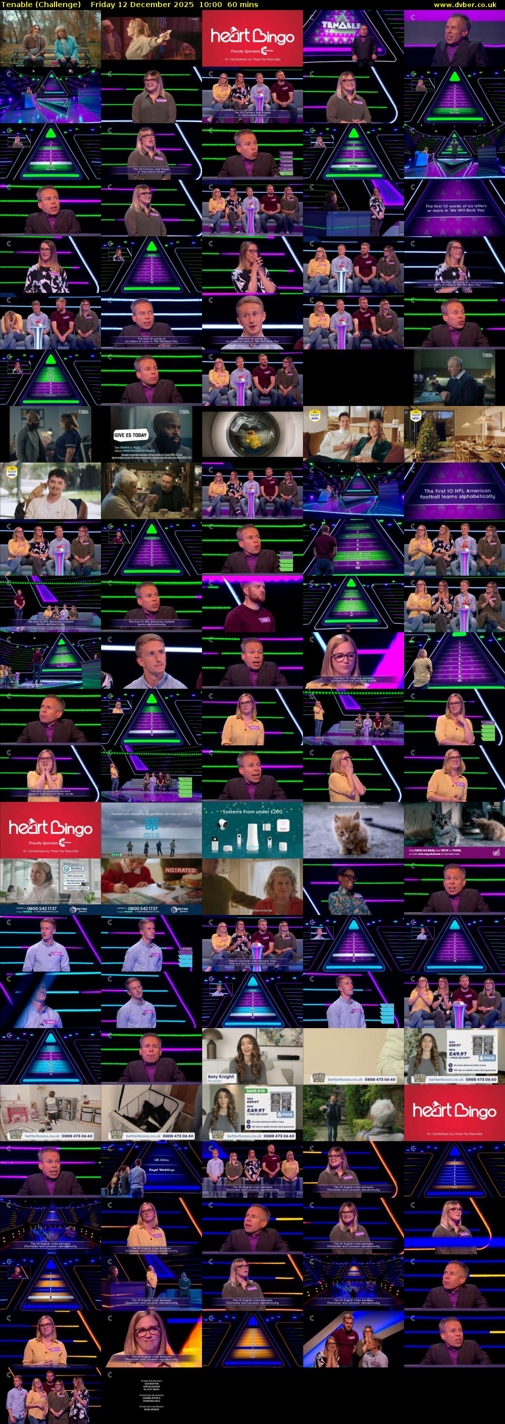 Tenable (Challenge) Friday 12 December 2025 10:00 - 11:00