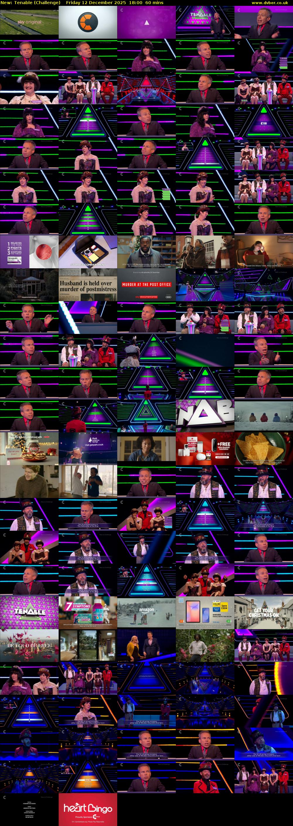 Tenable (Challenge) Friday 12 December 2025 18:00 - 19:00