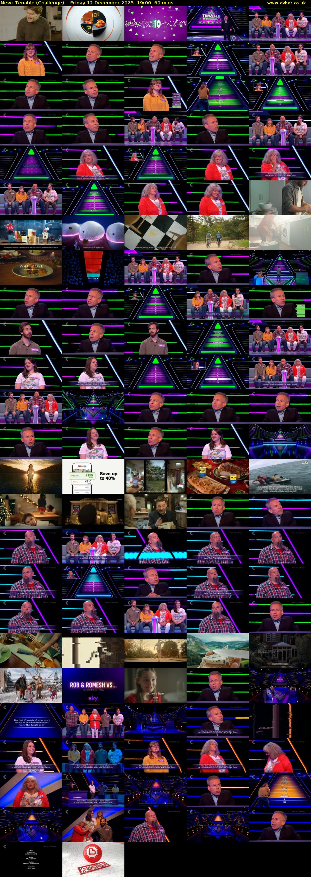 Tenable (Challenge) Friday 12 December 2025 19:00 - 20:00