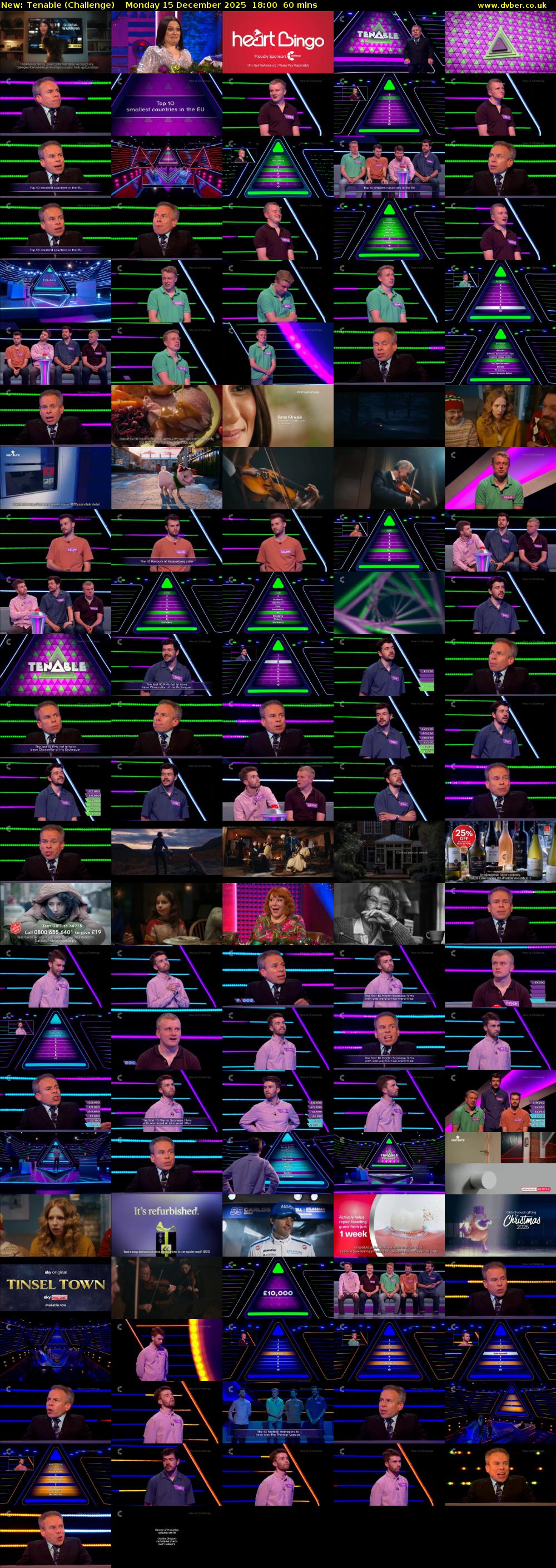 Tenable (Challenge) Monday 15 December 2025 18:00 - 19:00