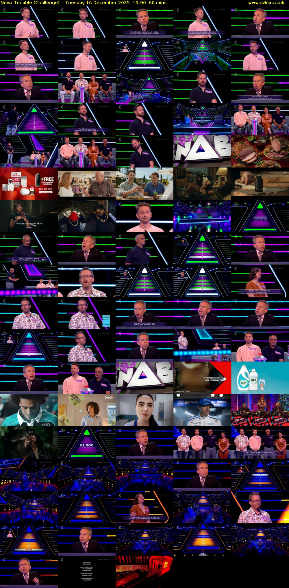 Tenable (Challenge) Tuesday 16 December 2025 19:00 - 20:00