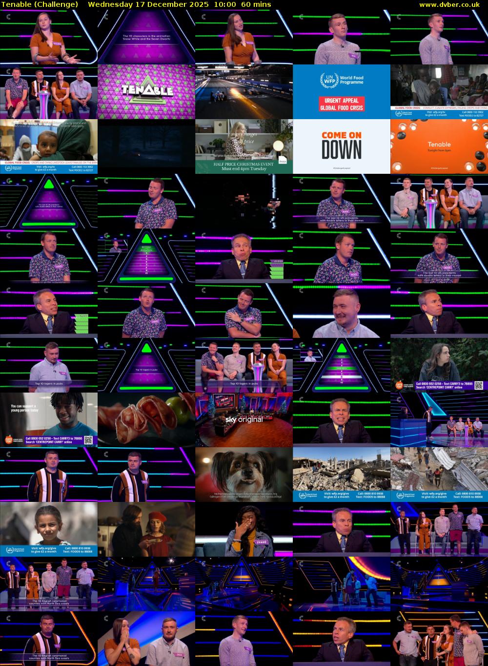 Tenable (Challenge) Wednesday 17 December 2025 10:00 - 11:00
