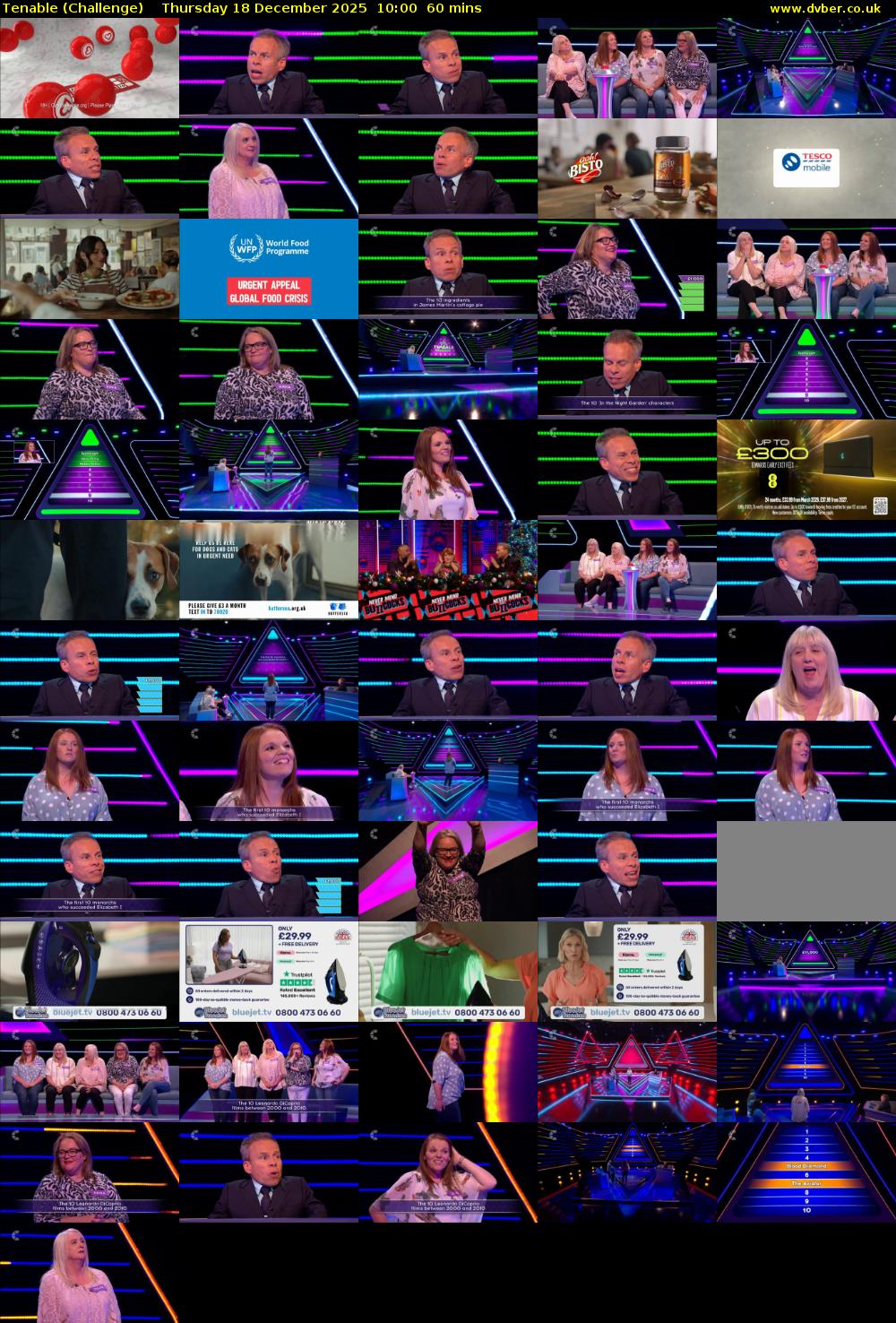 Tenable (Challenge) Thursday 18 December 2025 10:00 - 11:00