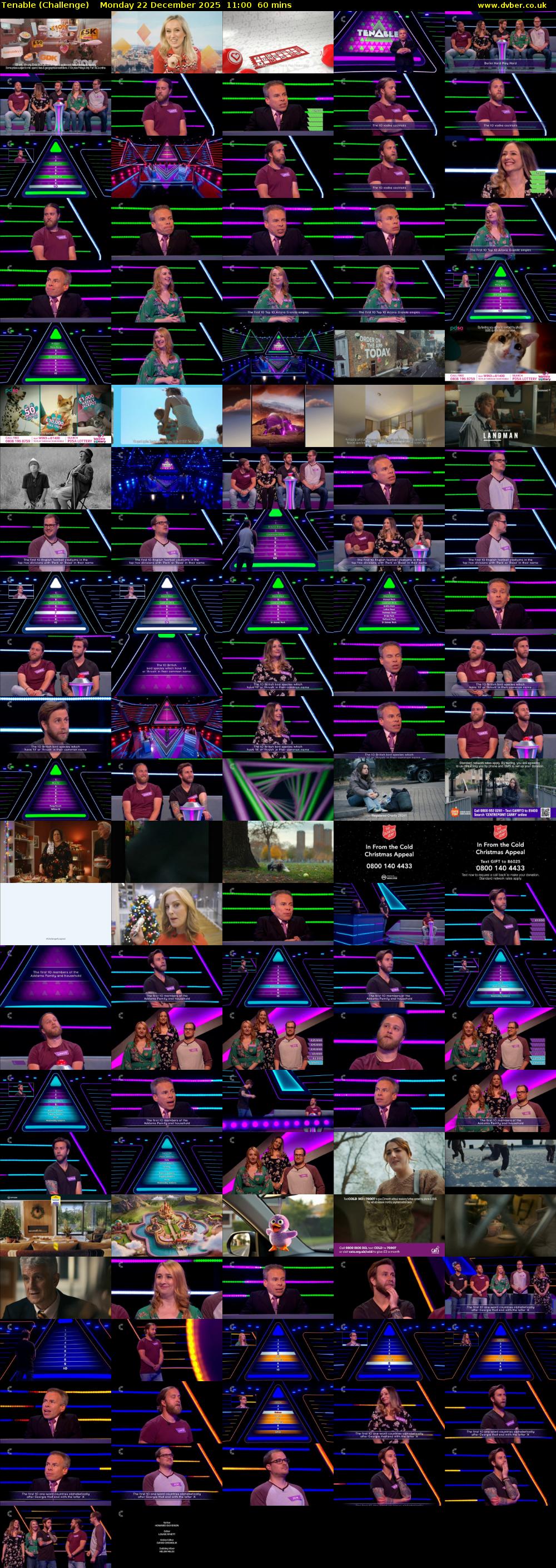 Tenable (Challenge) Monday 22 December 2025 11:00 - 12:00