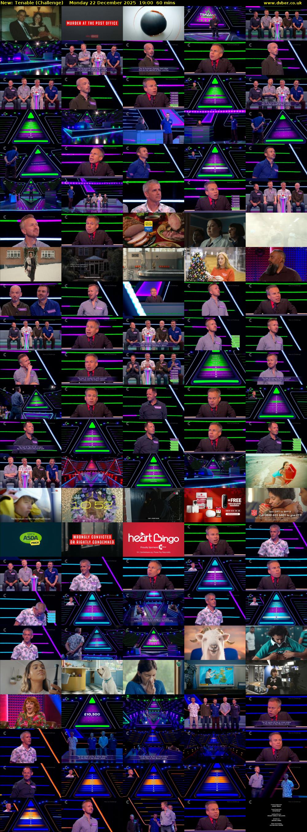 Tenable (Challenge) Monday 22 December 2025 19:00 - 20:00