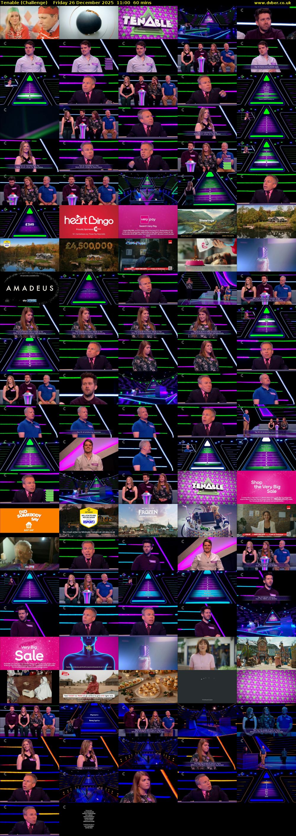 Tenable (Challenge) Friday 26 December 2025 11:00 - 12:00