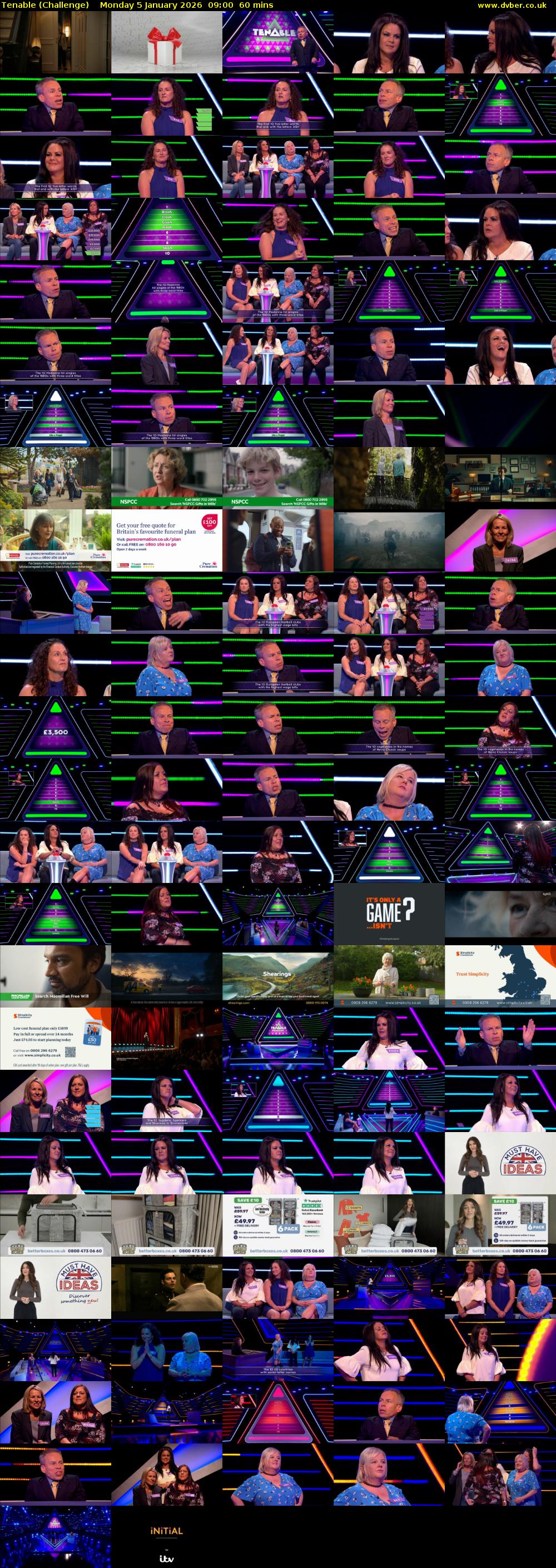 Tenable (Challenge) Monday 5 January 2026 09:00 - 10:00