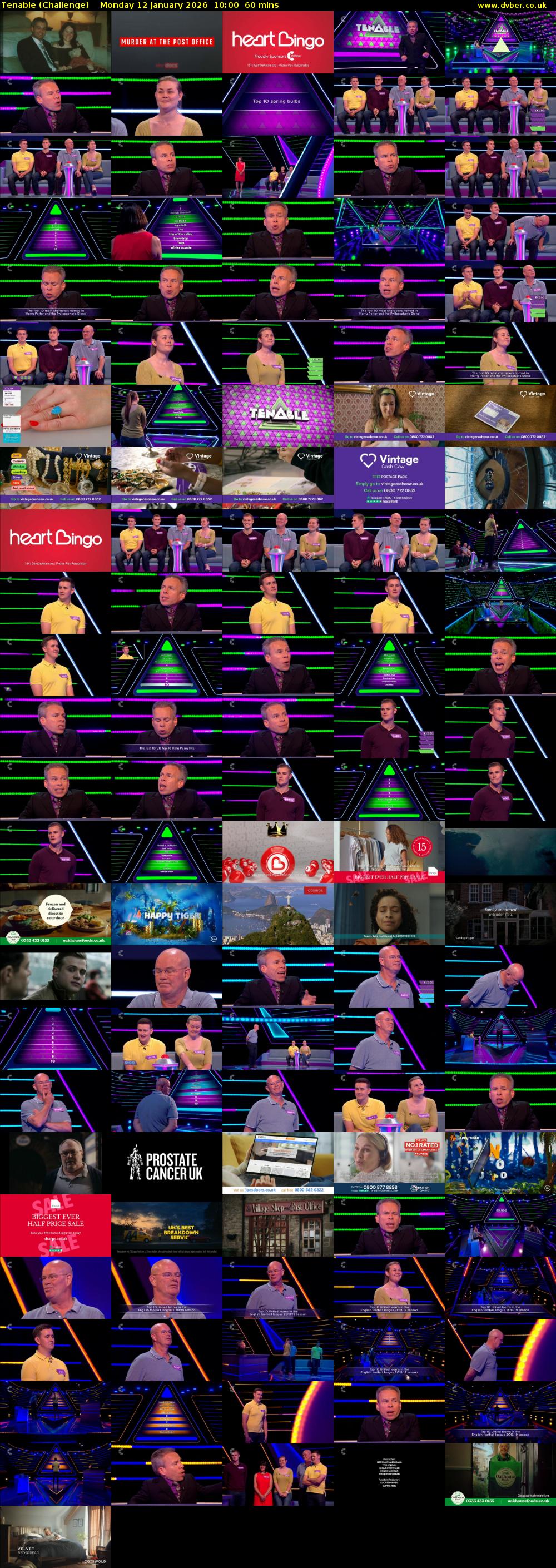 Tenable (Challenge) Monday 12 January 2026 10:00 - 11:00