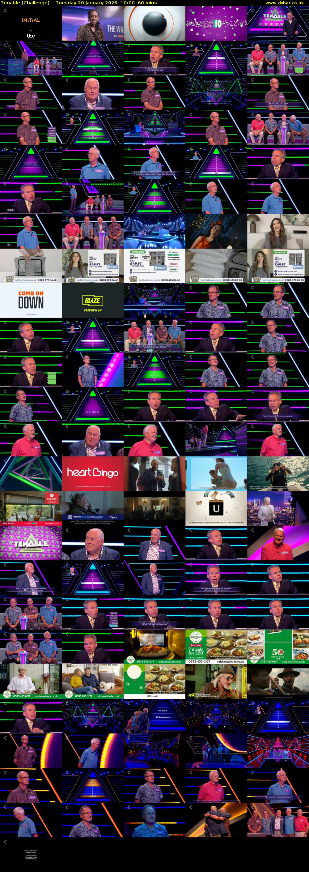 Tenable (Challenge) Tuesday 20 January 2026 10:00 - 11:00