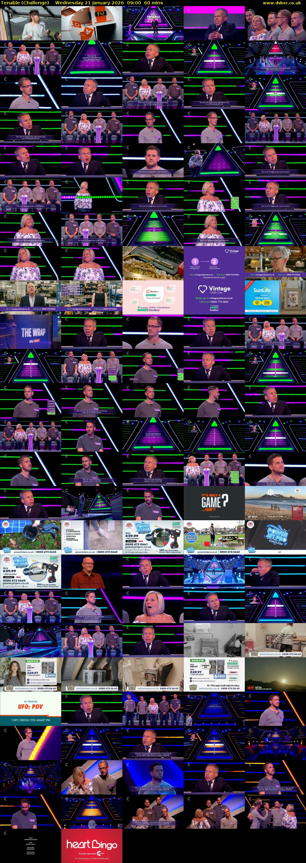 Tenable (Challenge) Wednesday 21 January 2026 09:00 - 10:00