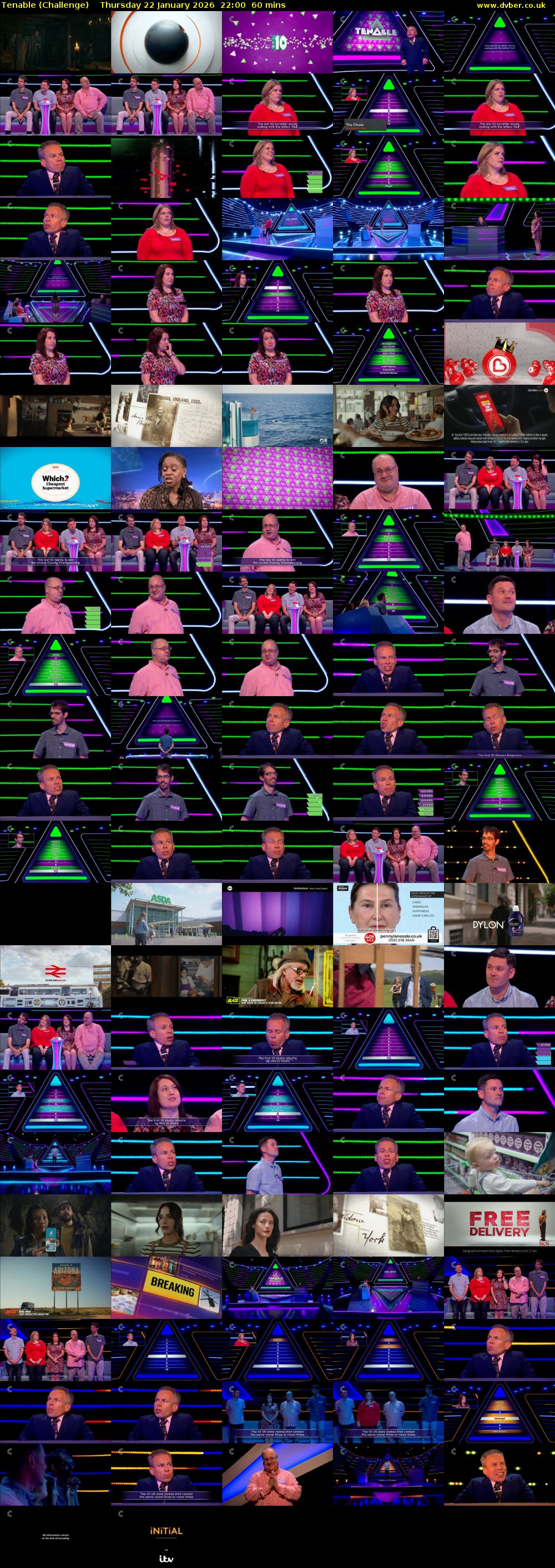 Tenable (Challenge) Thursday 22 January 2026 22:00 - 23:00