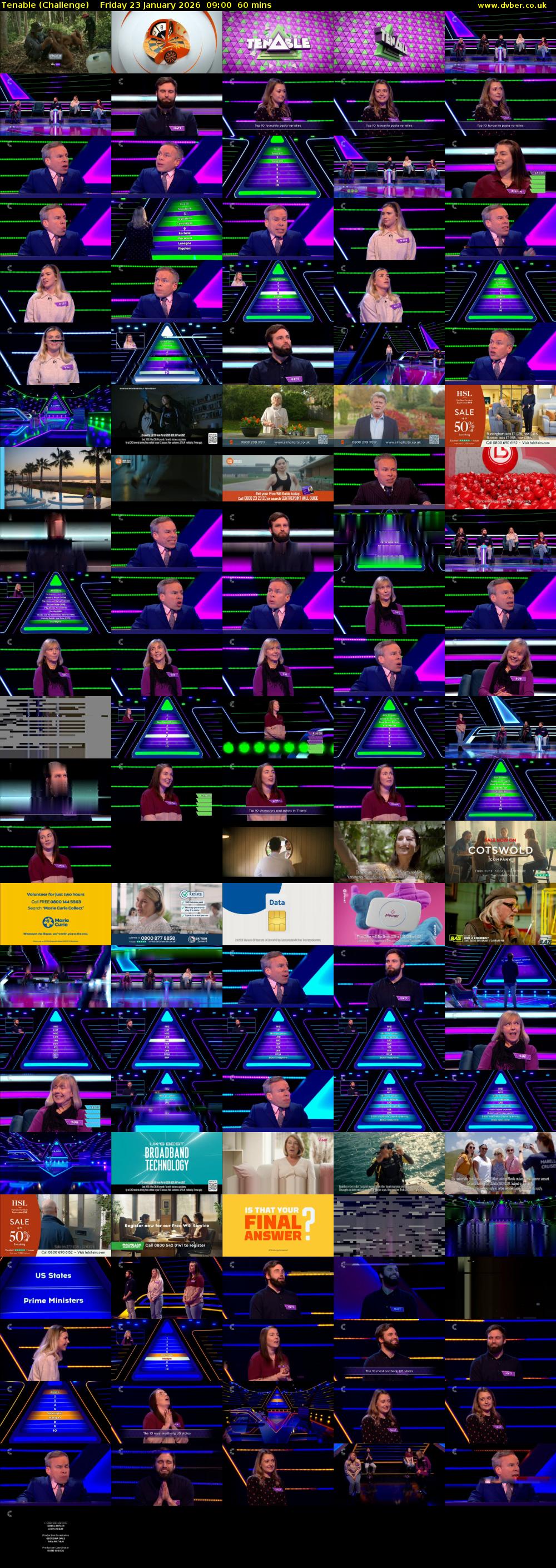 Tenable (Challenge) Friday 23 January 2026 09:00 - 10:00