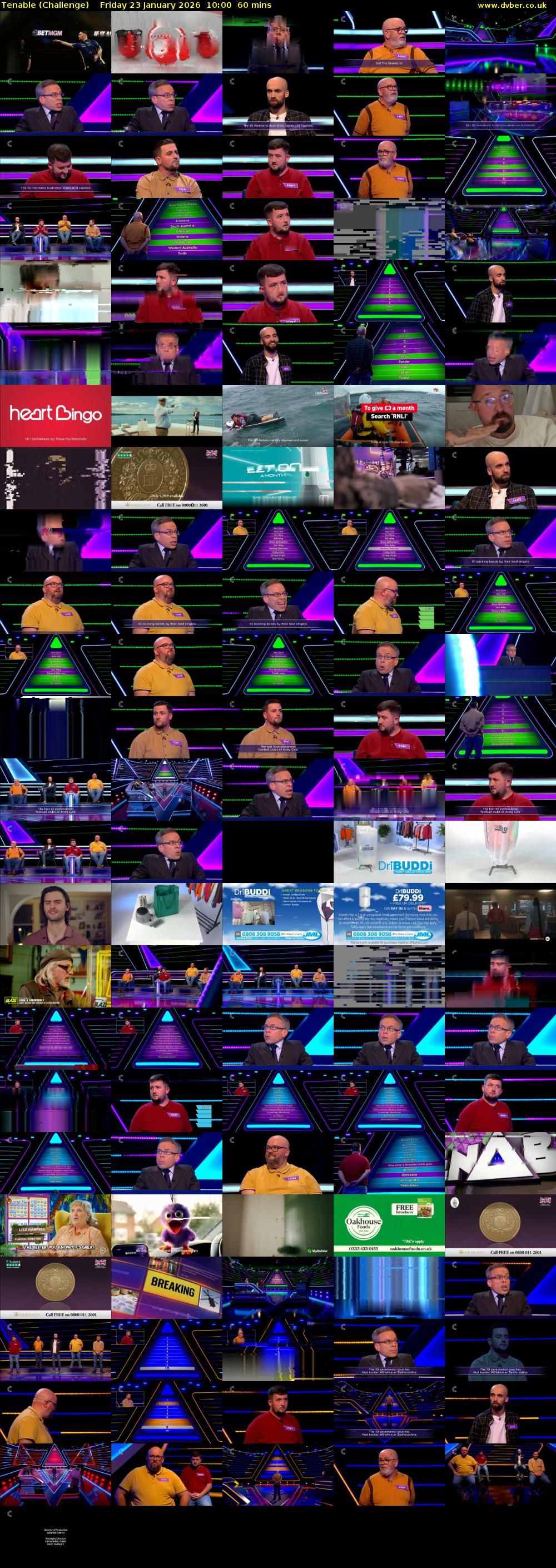 Tenable (Challenge) Friday 23 January 2026 10:00 - 11:00
