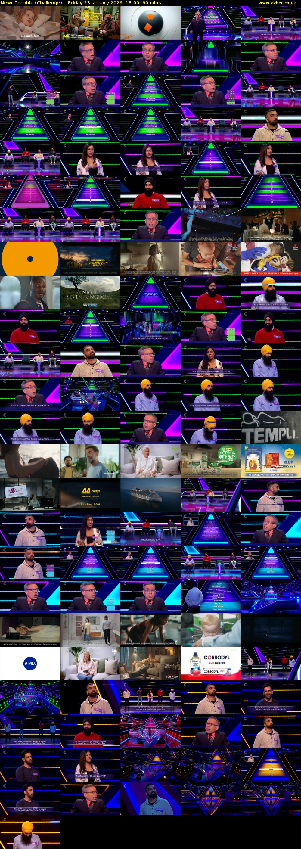 Tenable (Challenge) Friday 23 January 2026 18:00 - 19:00