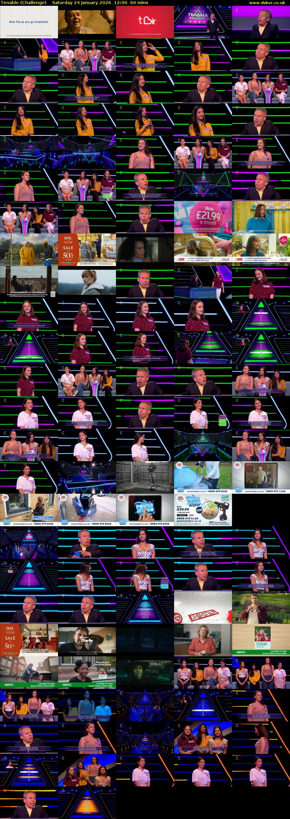 Tenable (Challenge) Saturday 24 January 2026 12:00 - 13:00