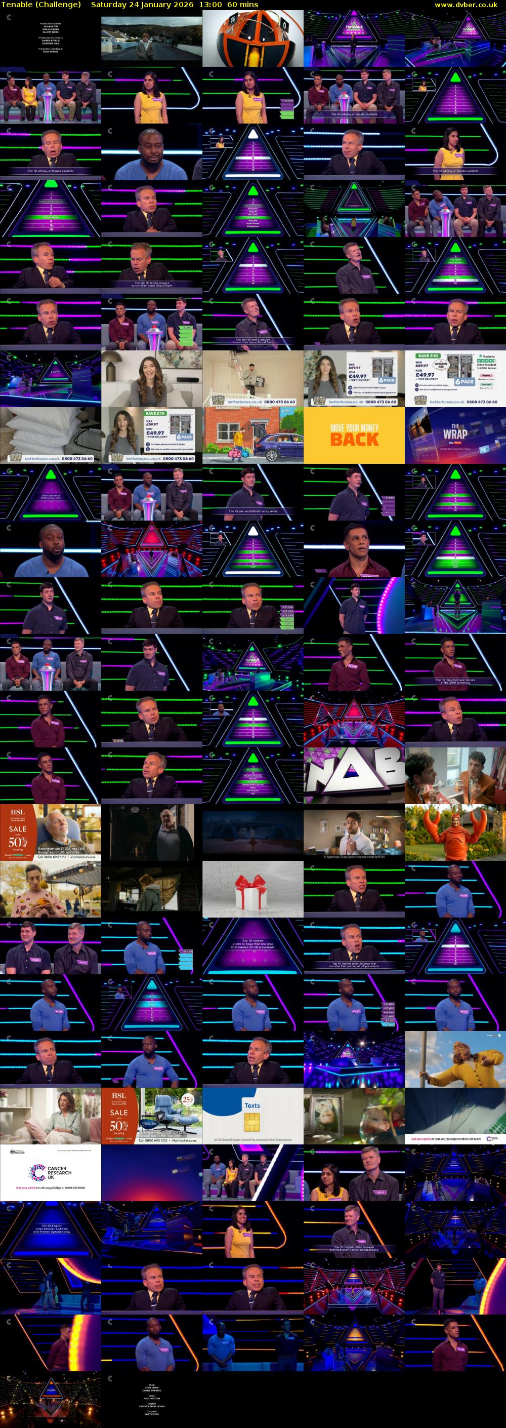 Tenable (Challenge) Saturday 24 January 2026 13:00 - 14:00