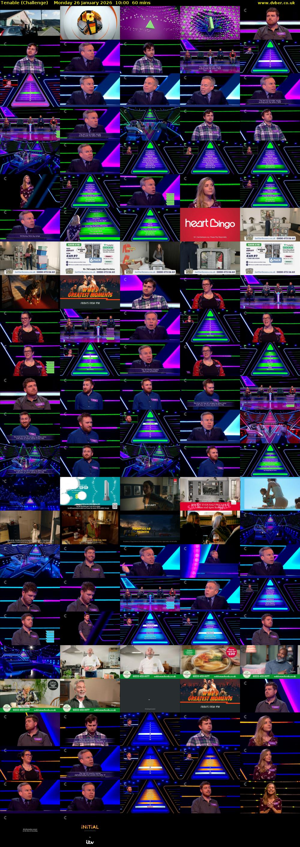 Tenable (Challenge) Monday 26 January 2026 10:00 - 11:00
