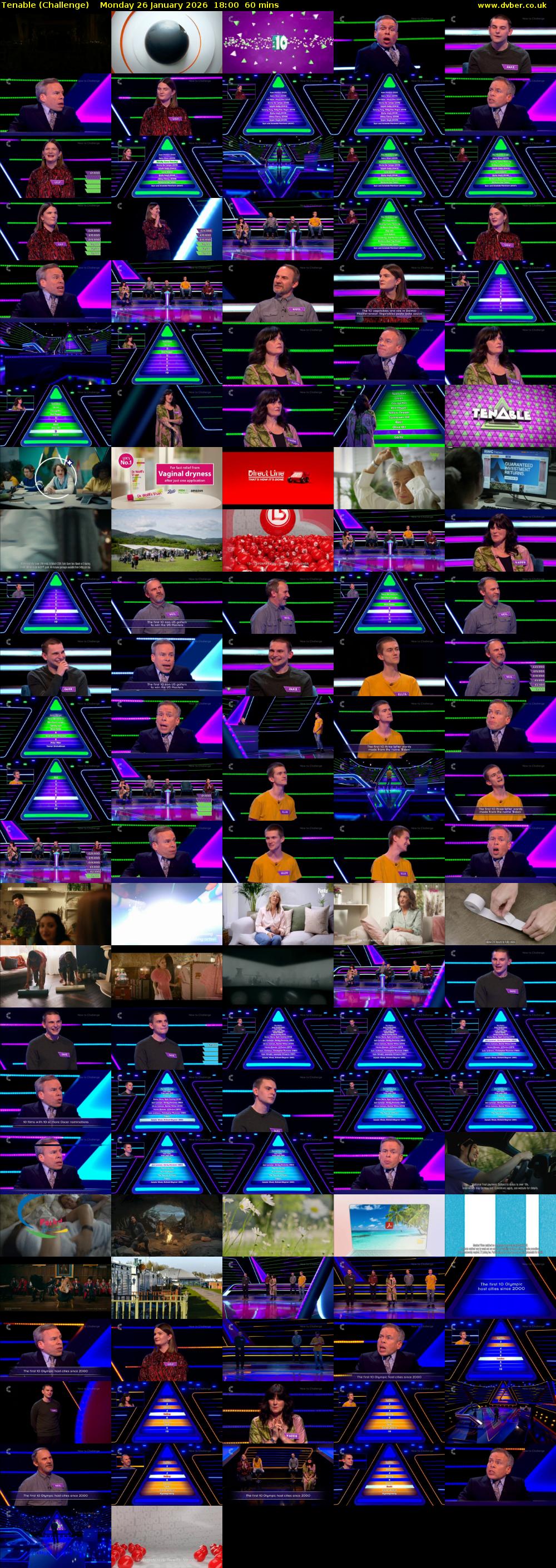 Tenable (Challenge) Monday 26 January 2026 18:00 - 19:00