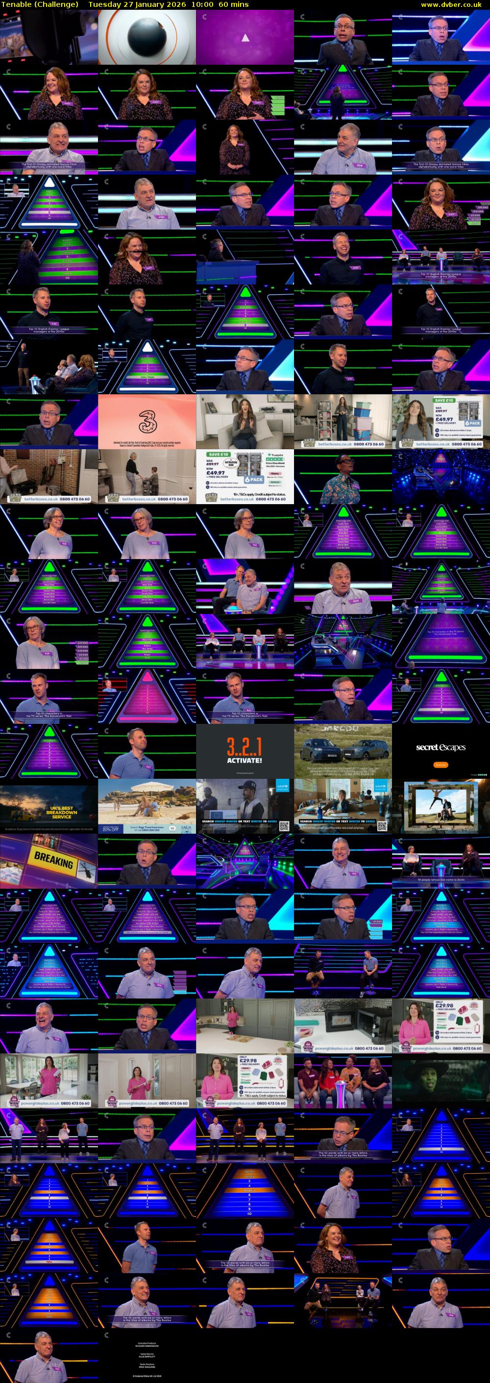 Tenable (Challenge) Tuesday 27 January 2026 10:00 - 11:00