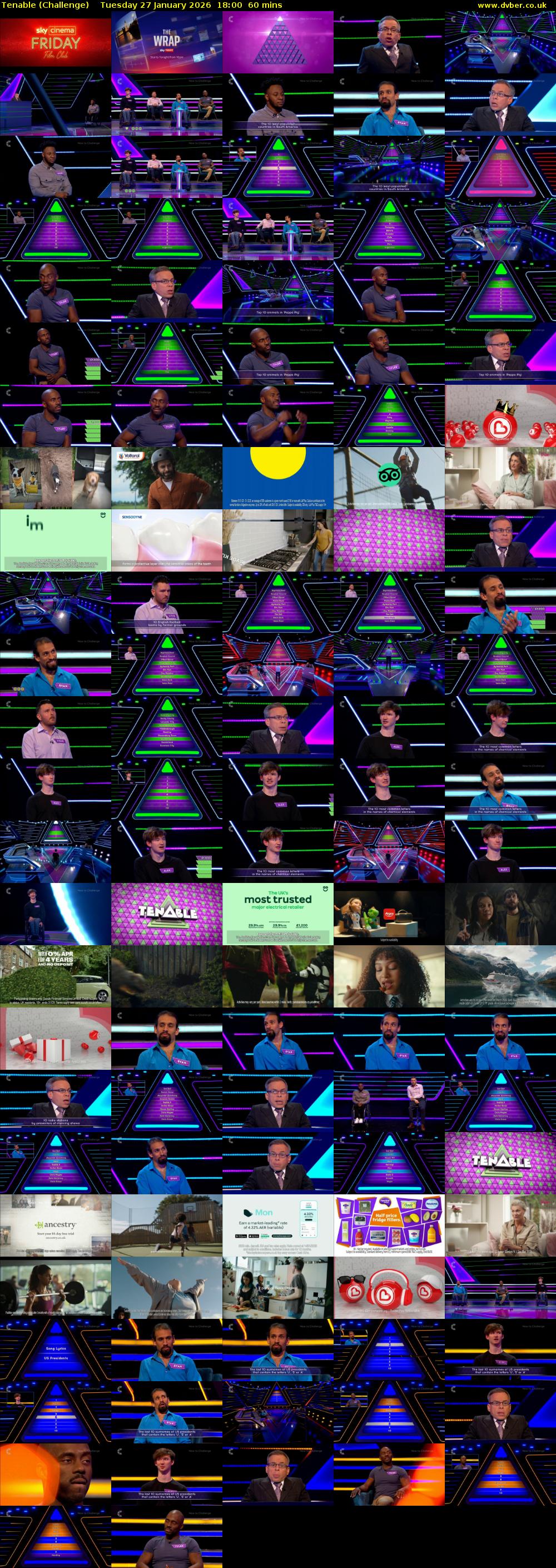 Tenable (Challenge) Tuesday 27 January 2026 18:00 - 19:00