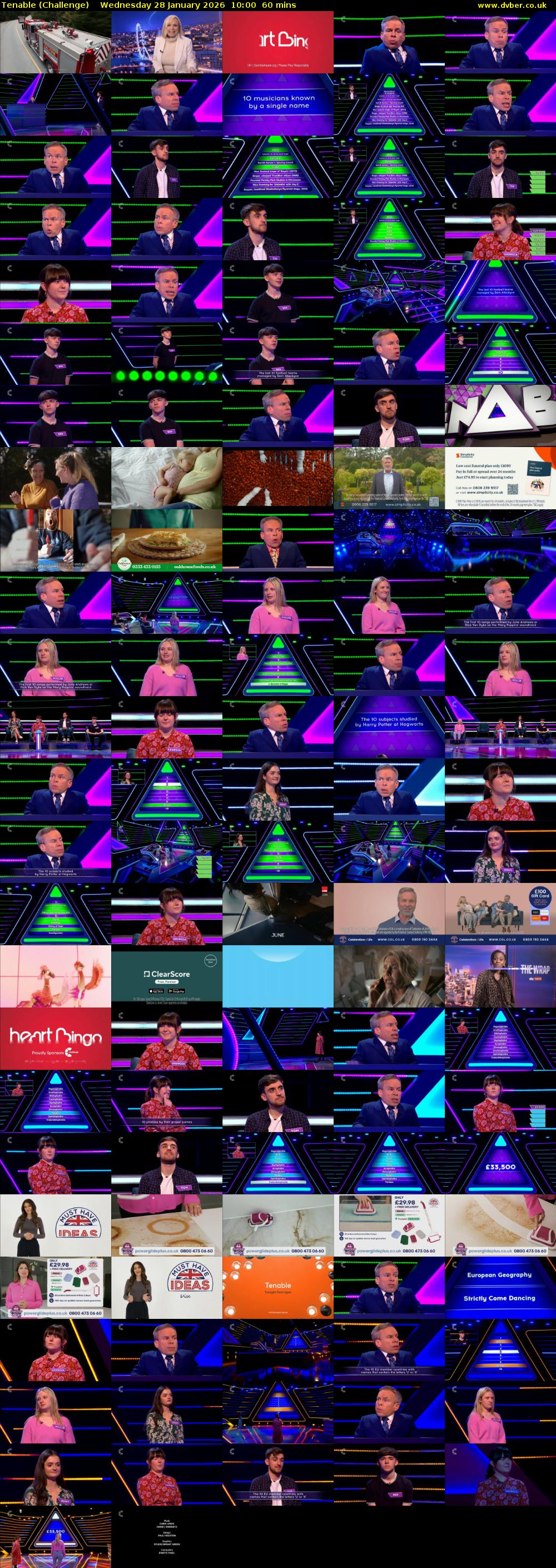 Tenable (Challenge) Wednesday 28 January 2026 10:00 - 11:00