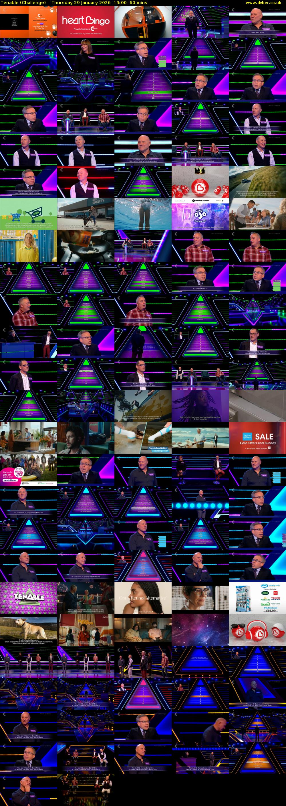 Tenable (Challenge) Thursday 29 January 2026 19:00 - 20:00