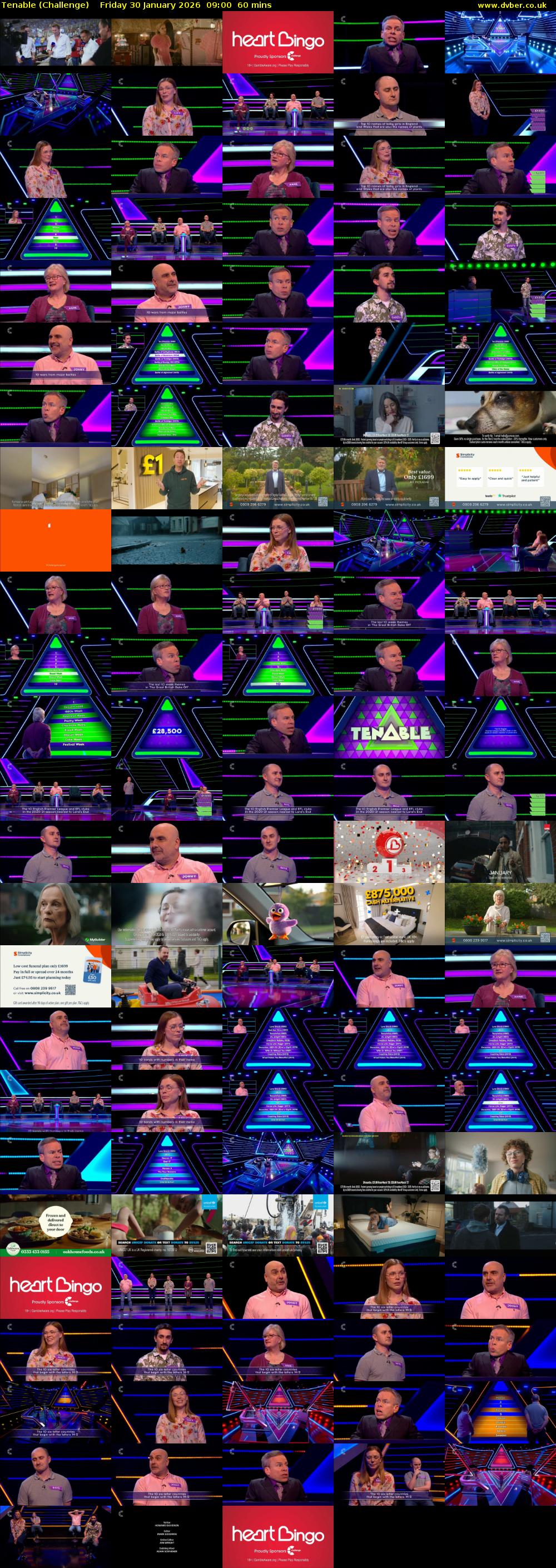 Tenable (Challenge) Friday 30 January 2026 09:00 - 10:00