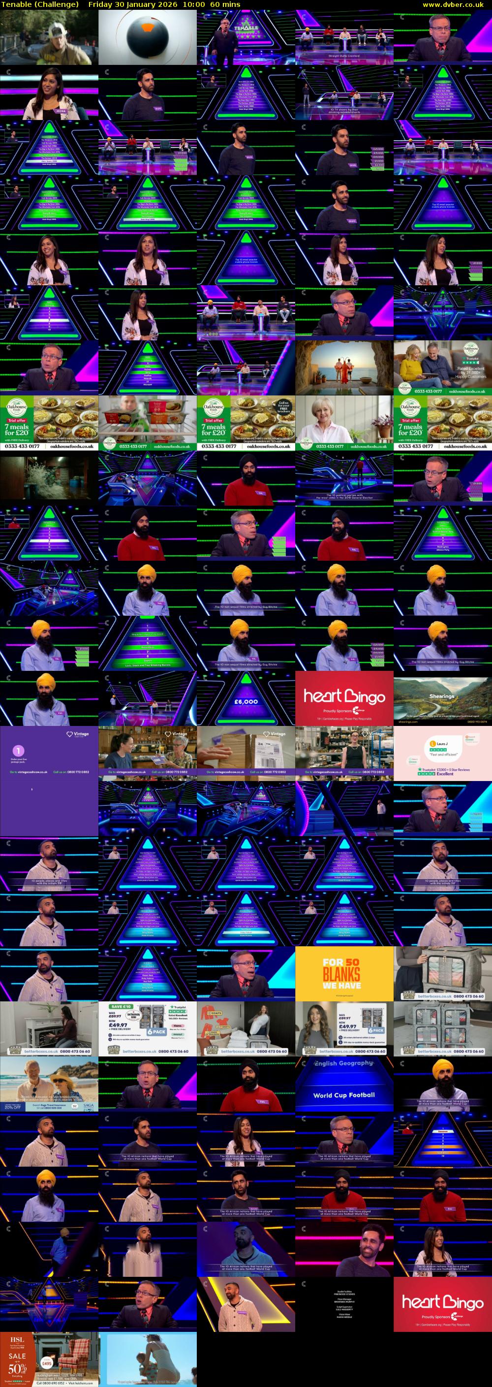 Tenable (Challenge) Friday 30 January 2026 10:00 - 11:00