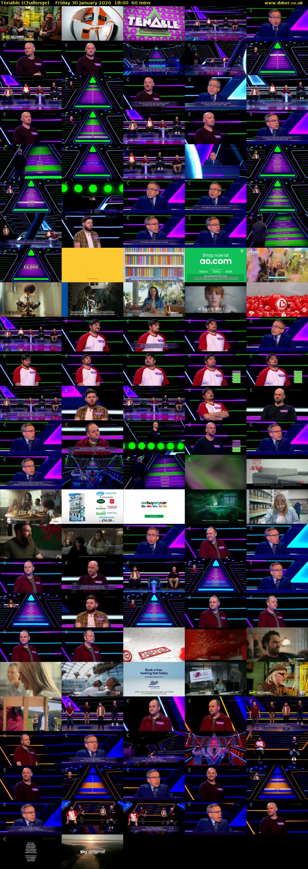 Tenable (Challenge) Friday 30 January 2026 18:00 - 19:00