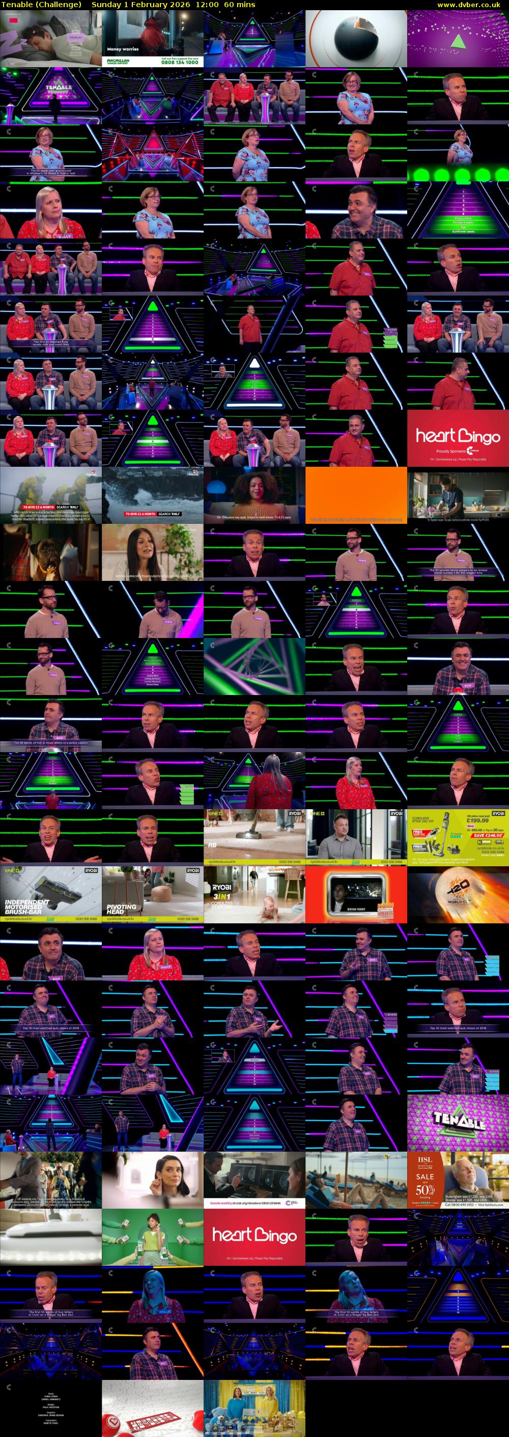 Tenable (Challenge) Sunday 1 February 2026 12:00 - 13:00