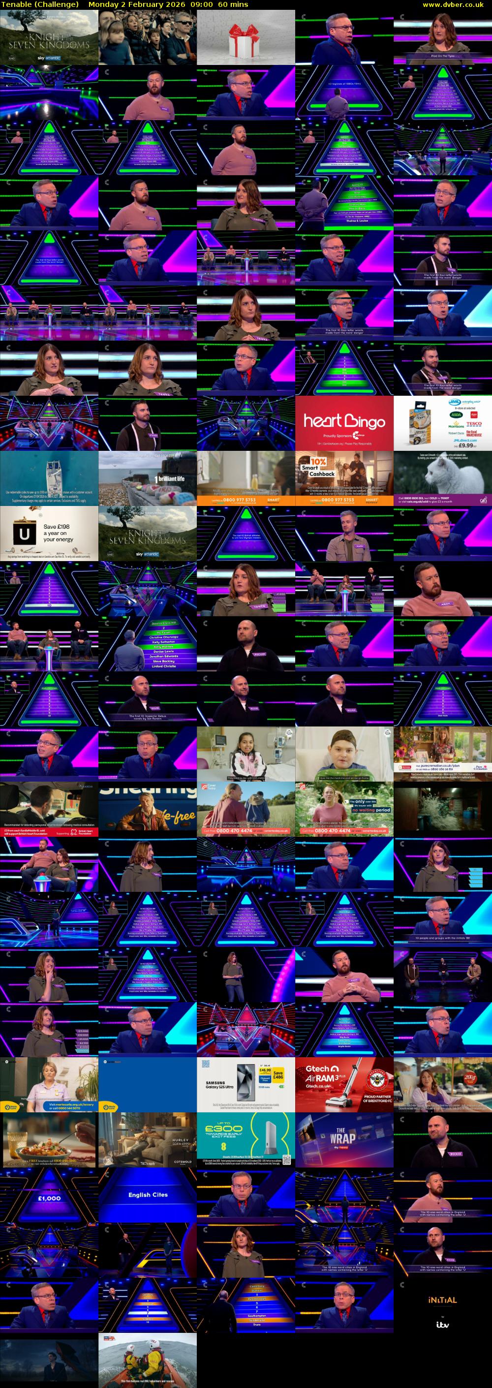 Tenable (Challenge) Monday 2 February 2026 09:00 - 10:00