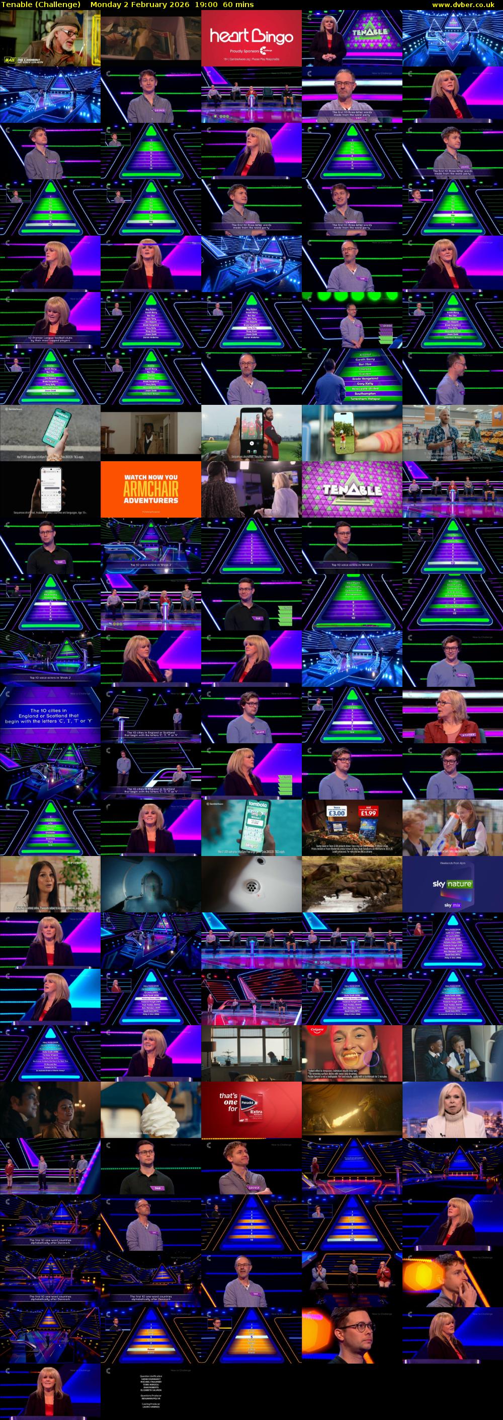 Tenable (Challenge) Monday 2 February 2026 19:00 - 20:00