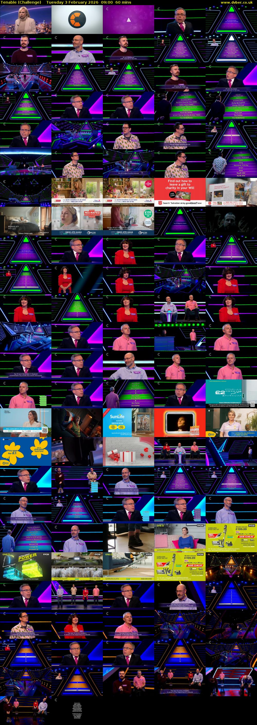 Tenable (Challenge) Tuesday 3 February 2026 09:00 - 10:00