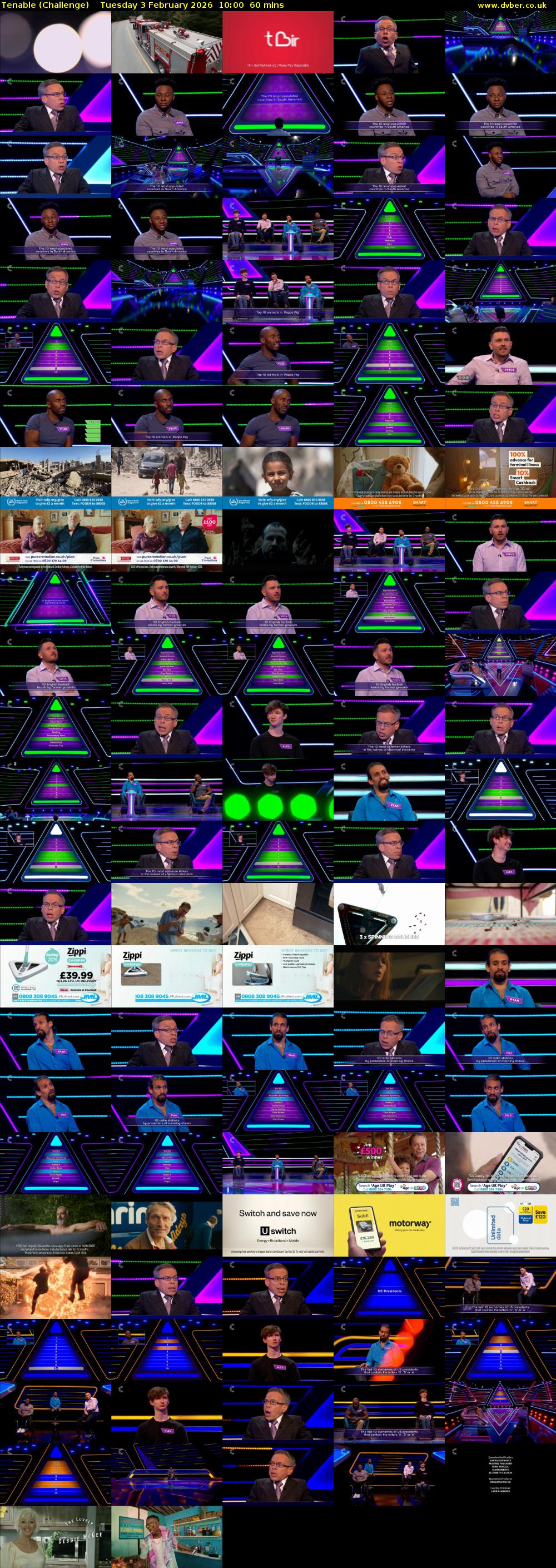 Tenable (Challenge) Tuesday 3 February 2026 10:00 - 11:00