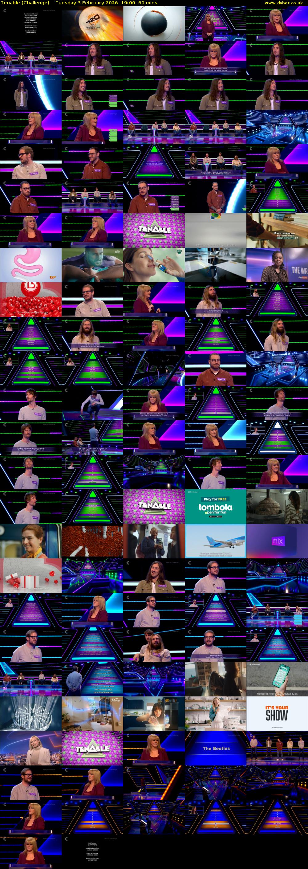 Tenable (Challenge) Tuesday 3 February 2026 19:00 - 20:00