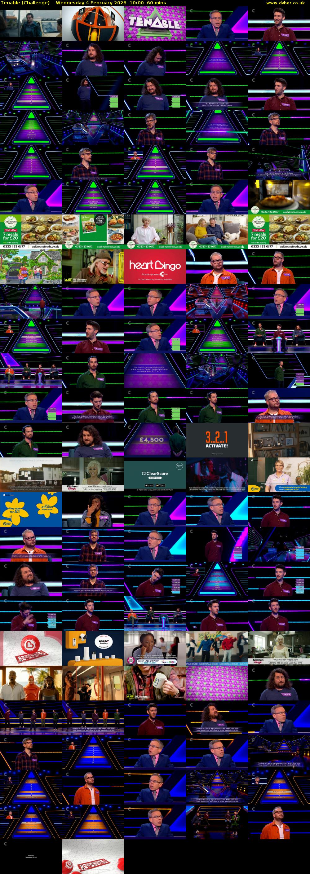 Tenable (Challenge) Wednesday 4 February 2026 10:00 - 11:00