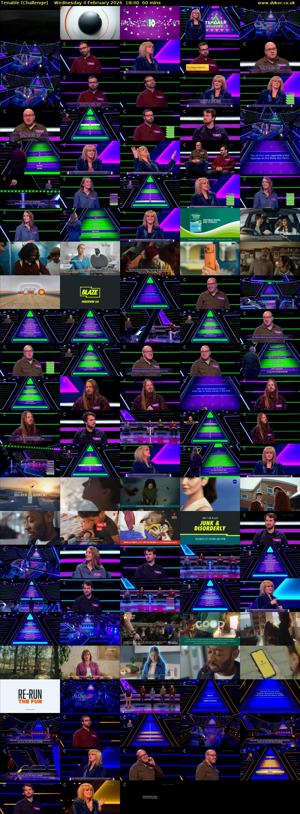 Tenable (Challenge) Wednesday 4 February 2026 18:00 - 19:00