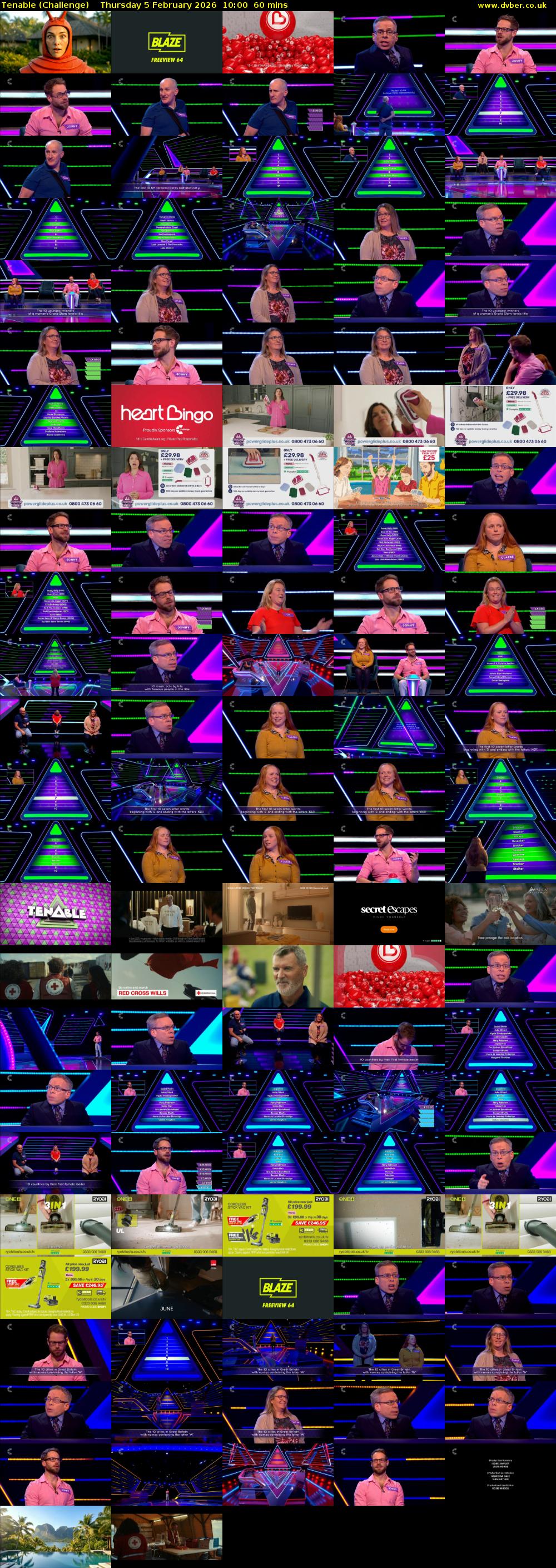 Tenable (Challenge) Thursday 5 February 2026 10:00 - 11:00