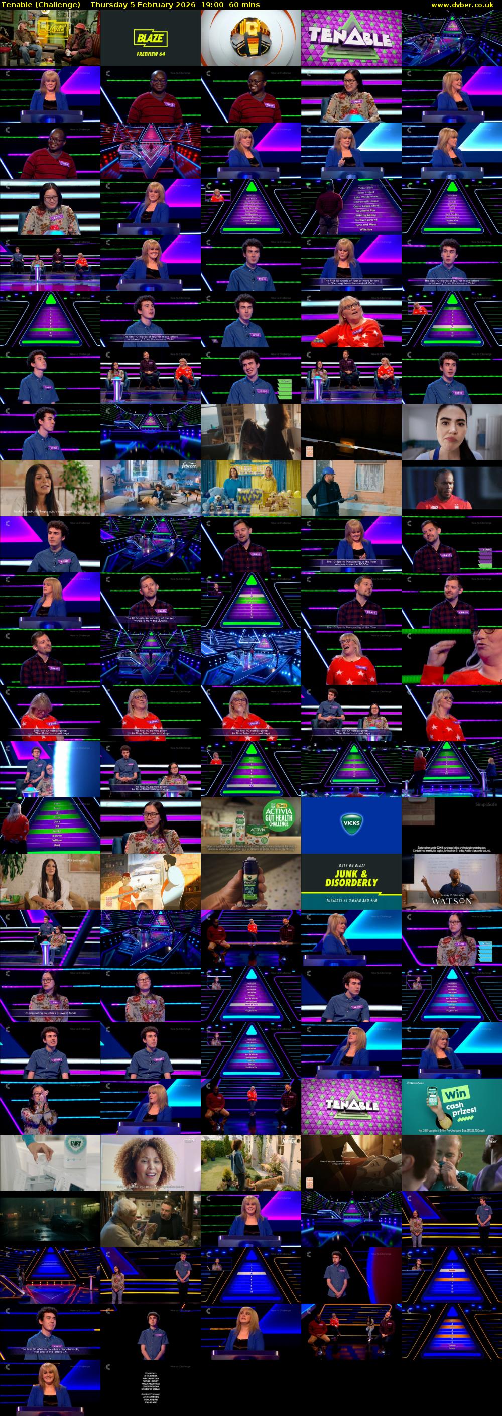 Tenable (Challenge) Thursday 5 February 2026 19:00 - 20:00