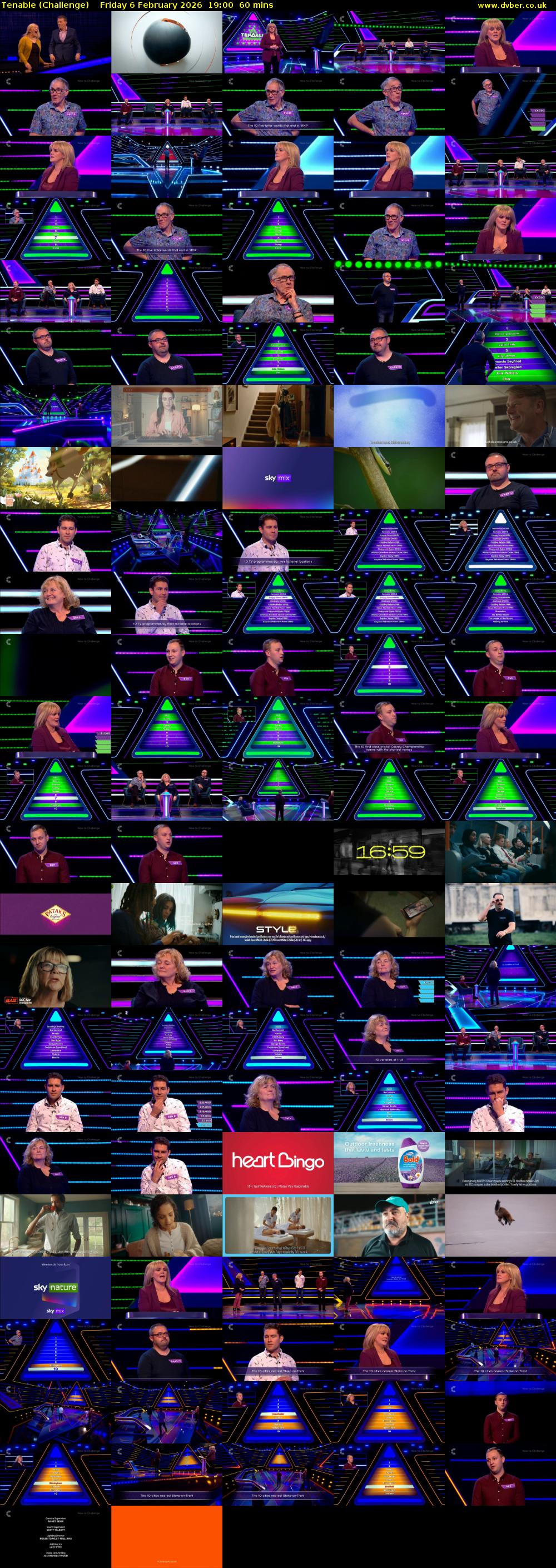 Tenable (Challenge) Friday 6 February 2026 19:00 - 20:00