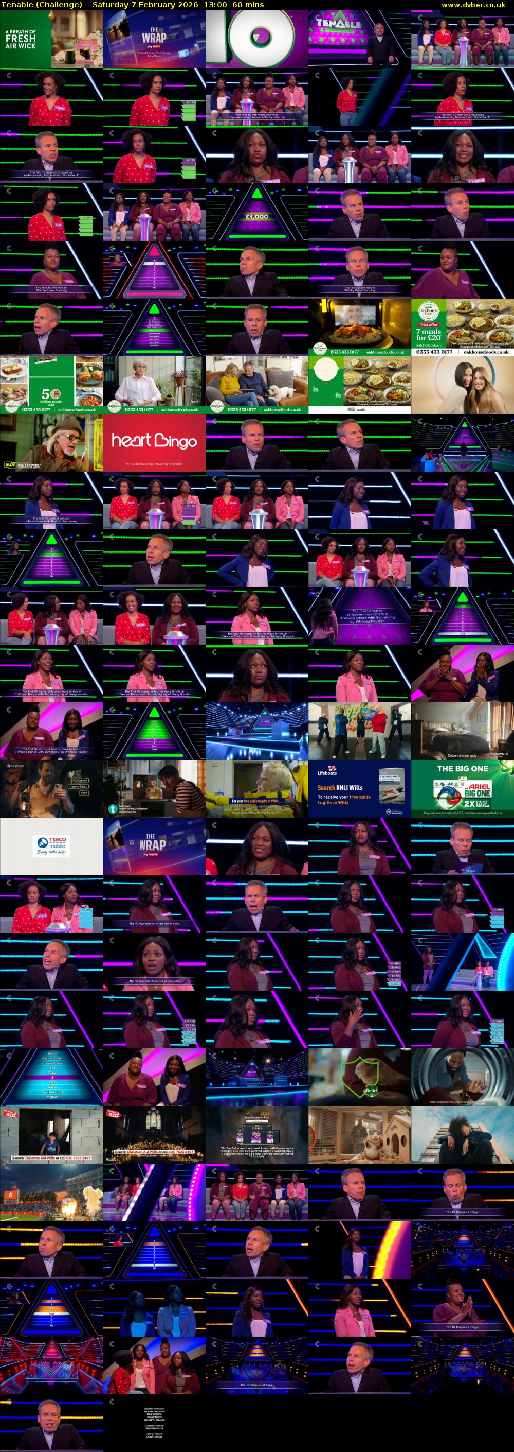 Tenable (Challenge) Saturday 7 February 2026 13:00 - 14:00