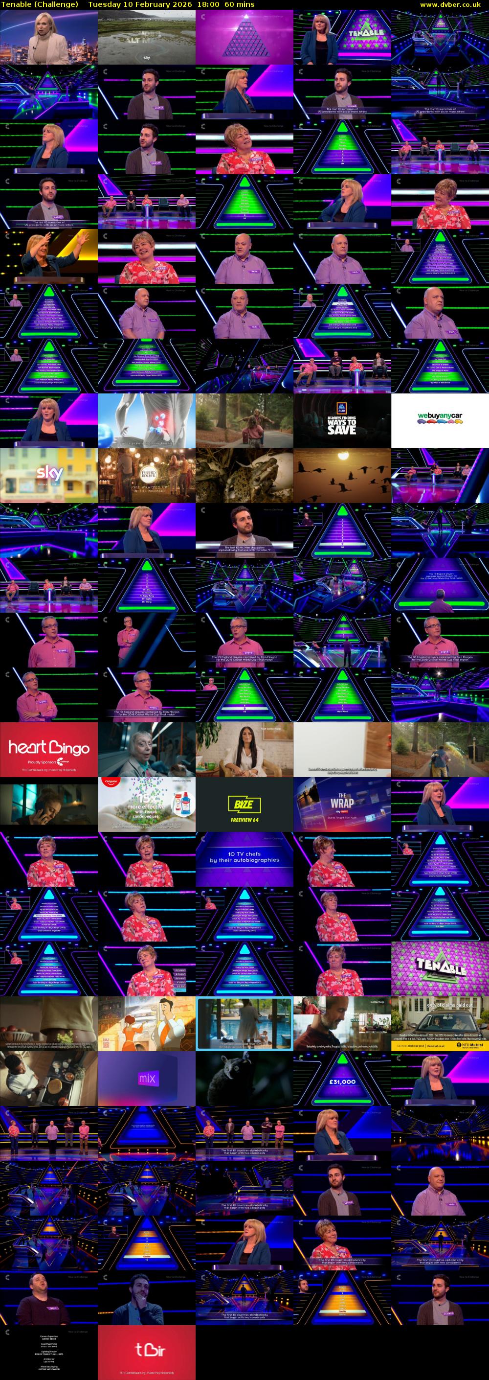 Tenable (Challenge) Tuesday 10 February 2026 18:00 - 19:00