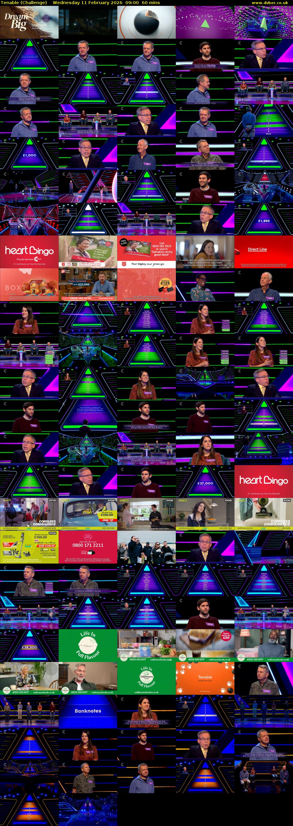 Tenable (Challenge) Wednesday 11 February 2026 09:00 - 10:00