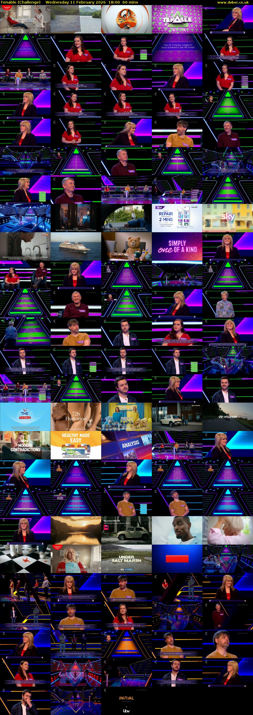 Tenable (Challenge) Wednesday 11 February 2026 18:00 - 19:00