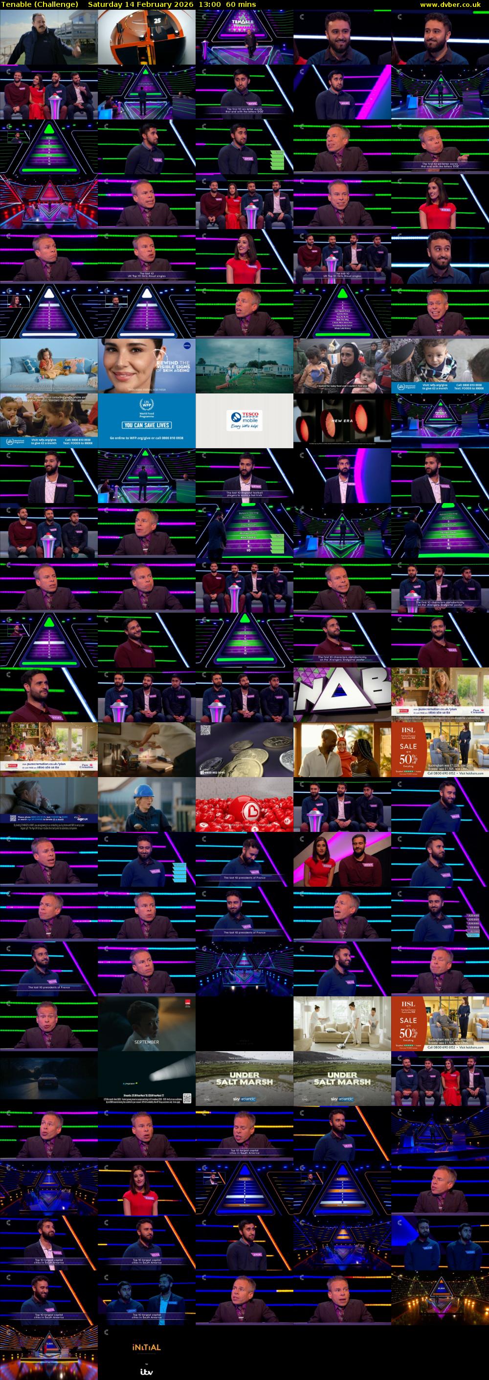 Tenable (Challenge) Saturday 14 February 2026 13:00 - 14:00